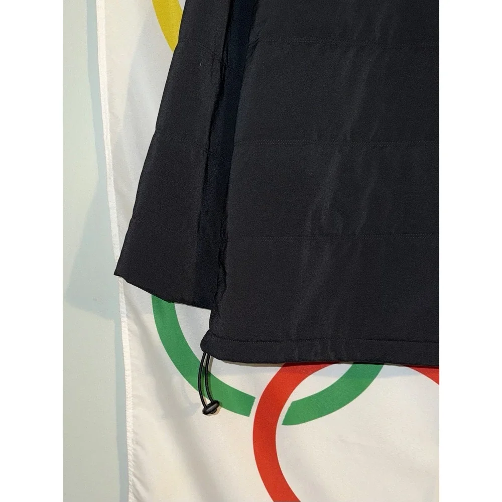 Air Jordan Puffer Jacket Mens 2XL Black 1/2 Zip Pullover Basketball